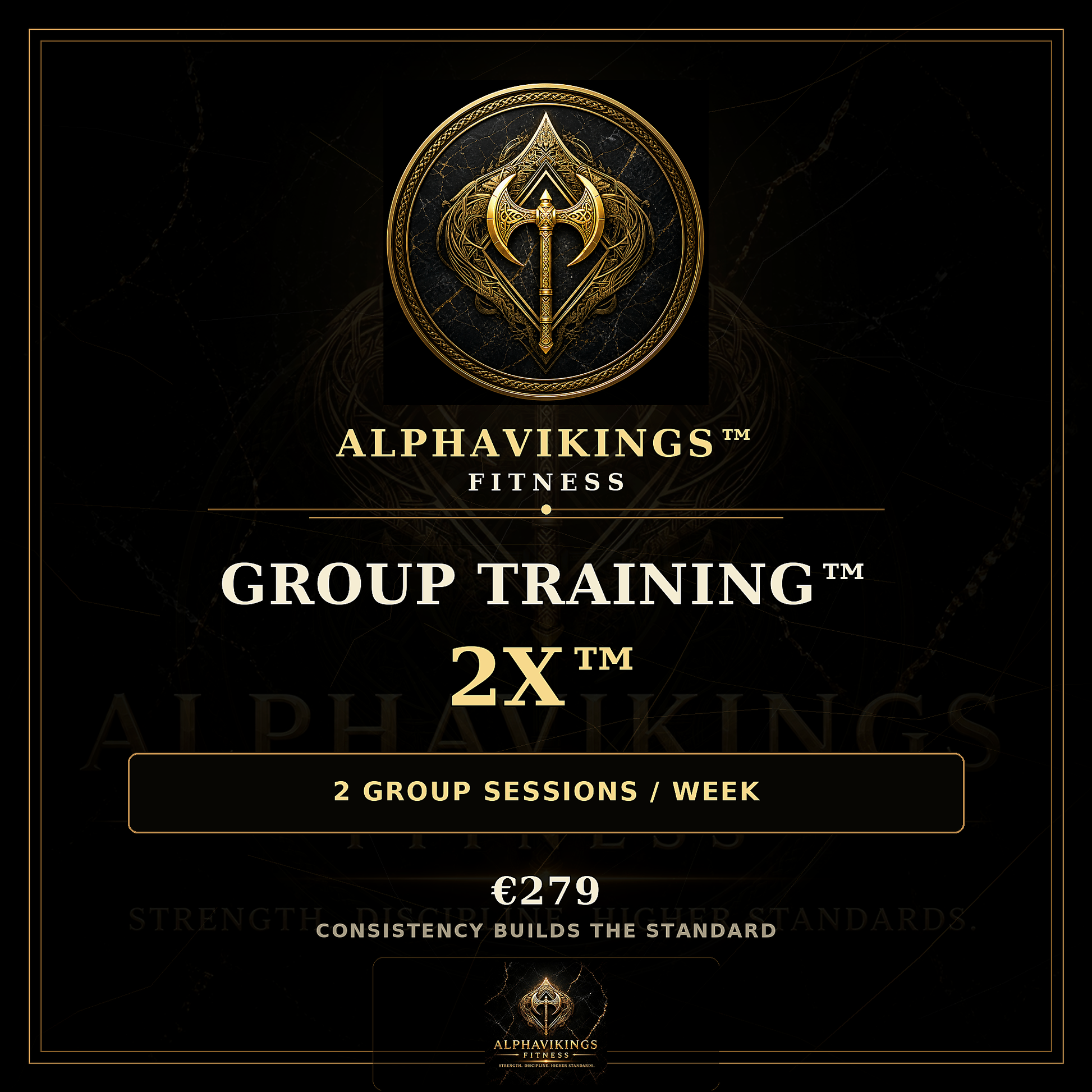 ALPHAVIKINGS™ | GROUP TRAINING™ 2X™ — 2 Group Sessions / Week — €279