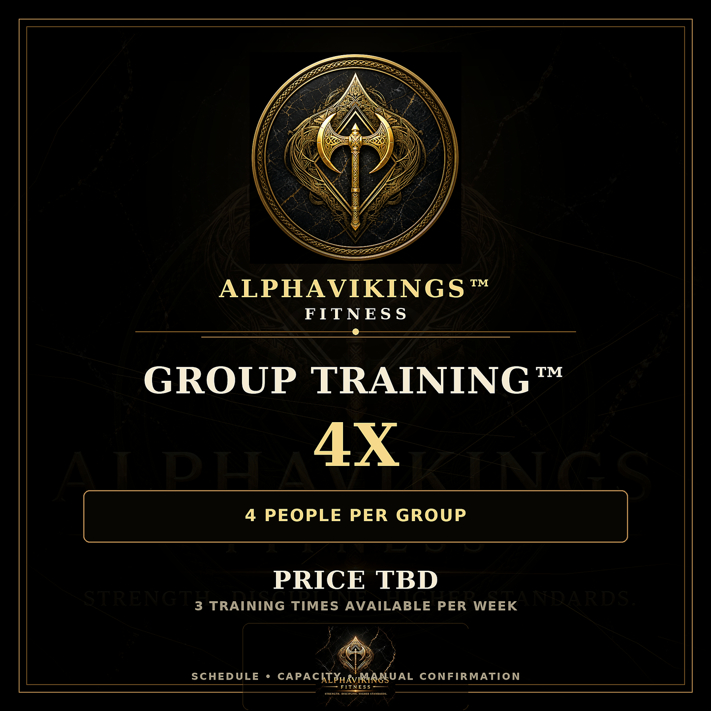 ALPHAVIKINGS™ | GROUP TRAINING™ 4X™ — 4 Group Sessions / Week — €419/person/month