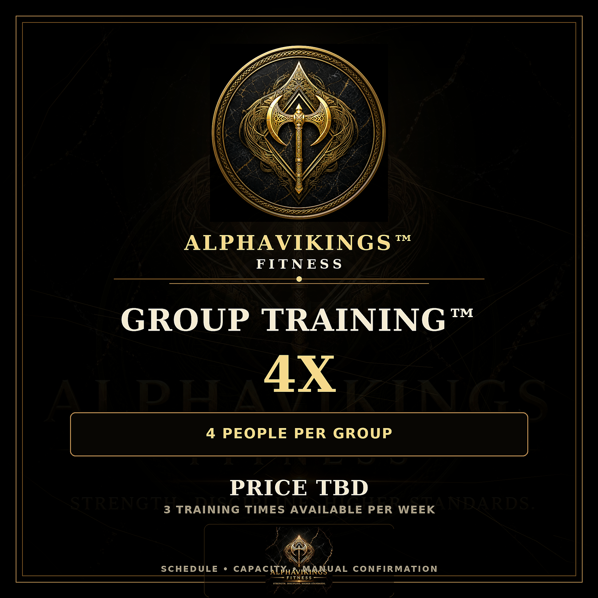 ALPHAVIKINGS™ | GROUP TRAINING™ 4X™ — 4 Group Sessions / Week — €419/person/month