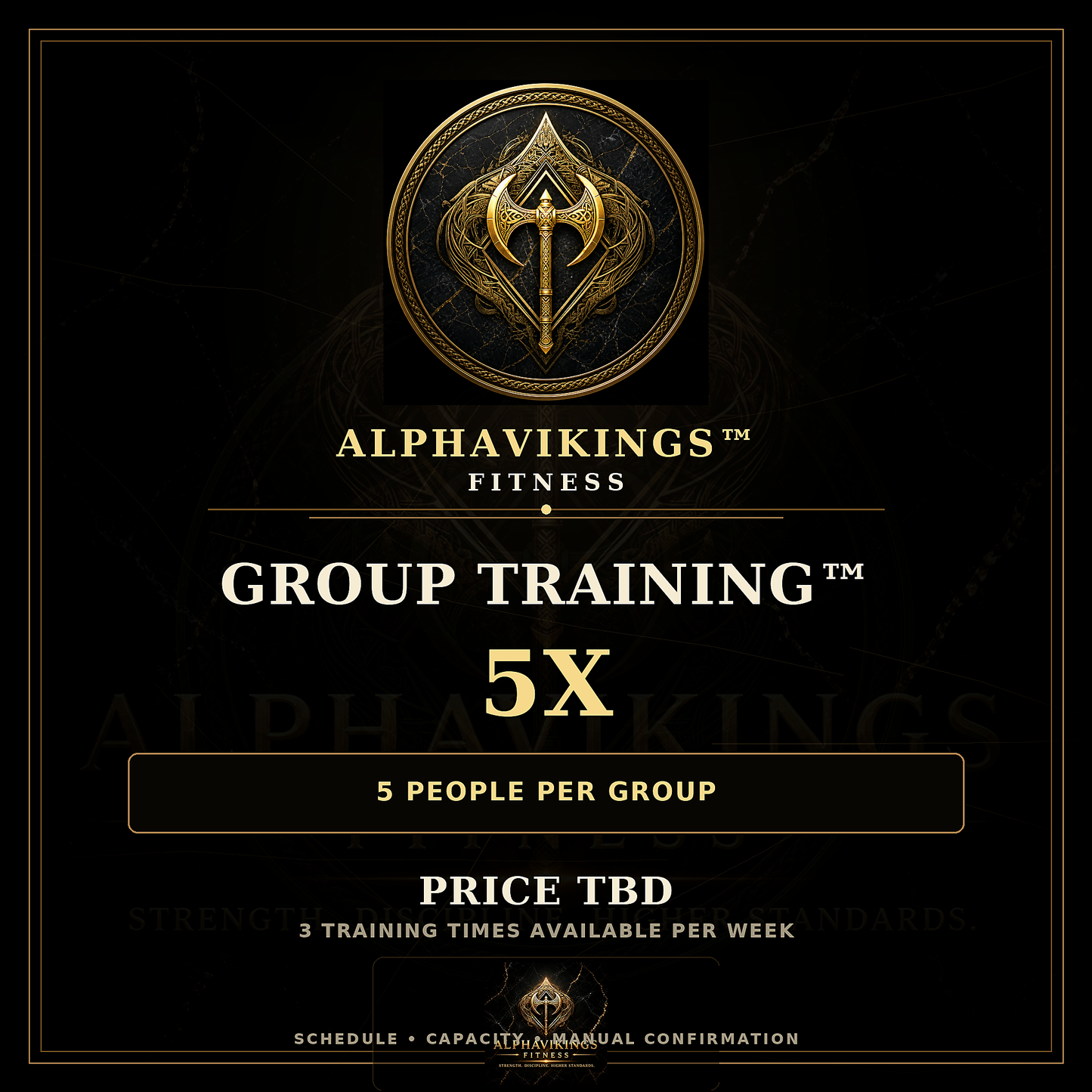 ALPHAVIKINGS™ | GROUP TRAINING™ 5X™ — 5 Group Sessions / Week — €489/person/month