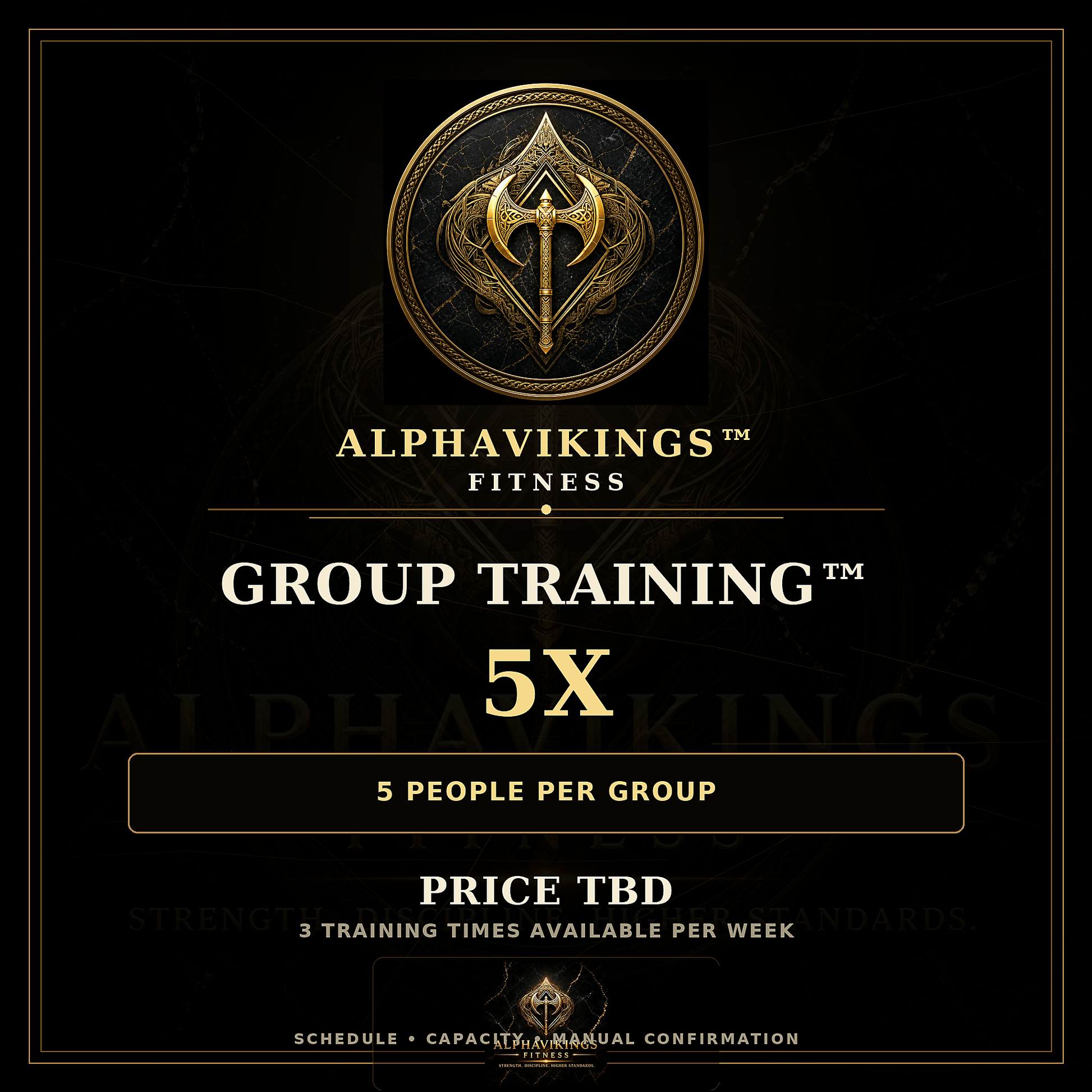 ALPHAVIKINGS™ | GROUP TRAINING™ 5X™ — 5 Group Sessions / Week — €489/person/month